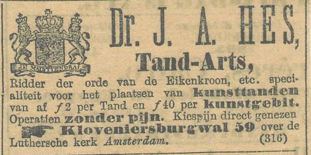 Joseph Abraham Hes (1815-1898): schrijver van de eerste wetenschappelijke Nederlandstalige tandheelkundige boeken